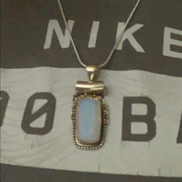 🧿SOLD!!🧿New SS925 Rope Necklace W Silver Opalite - Picture 11 of 16